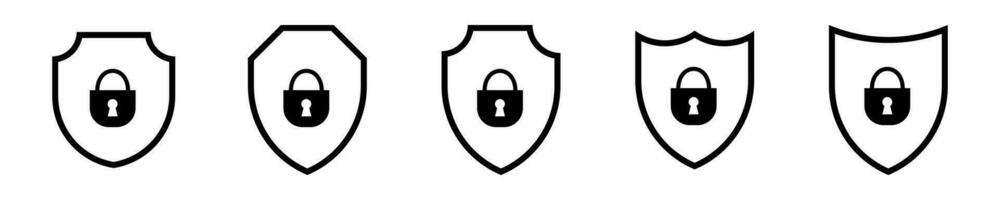 Protection secure padlock vector icon.