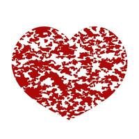 Grunge heart stamp red shape vector