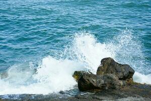 Water Splashing Over Rocks photo