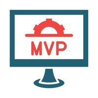 Minimum Viable Product Vector Glyph Two Color Icon For Personal And Commercial Use.