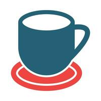 Coffee Cup Vector Glyph Two Color Icon For Personal And Commercial Use.