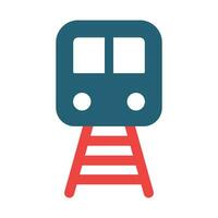 Train Vector Glyph Two Color Icon For Personal And Commercial Use.