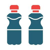 botellas vector glifo dos color icono para personal y comercial usar.