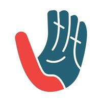 Glove Vector Glyph Two Color Icon For Personal And Commercial Use.