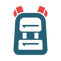 Backpack Vector Glyph Two Color Icon For Personal And Commercial Use.