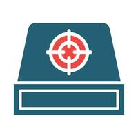 Red Dot Sight Vector Glyph Two Color Icon For Personal And Commercial Use.