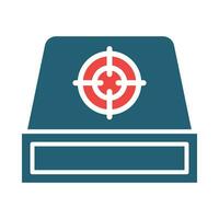 Red Dot Sight Vector Glyph Two Color Icon For Personal And Commercial Use.