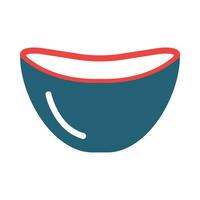 Bowl Vector Glyph Two Color Icon For Personal And Commercial Use.