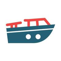 Boat Vector Glyph Two Color Icon For Personal And Commercial Use.