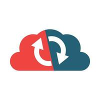 Cloud Sync Vector Glyph Two Color Icon For Personal And Commercial Use.