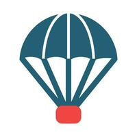 Parachute Vector Glyph Two Color Icon For Personal And Commercial Use.