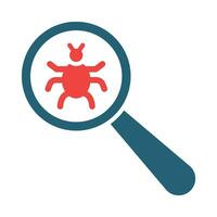 Bug Detector Vector Glyph Two Color Icon For Personal And Commercial Use.