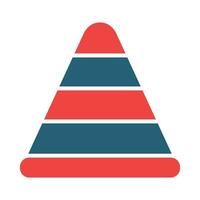 Traffic Cone Vector Glyph Two Color Icon For Personal And Commercial Use.
