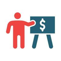 Coaching and Mentoring Vector Glyph Two Color Icon For Personal And Commercial Use.