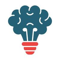 Brainstorming Techniques Vector Glyph Two Color Icon For Personal And Commercial Use.