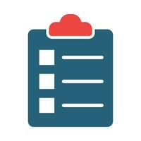 Task List Vector Glyph Two Color Icon For Personal And Commercial Use.
