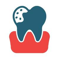 Cavity Vector Glyph Two Color Icon For Personal And Commercial Use.