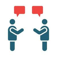 Communication Skills Vector Glyph Two Color Icon For Personal And Commercial Use.