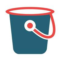 Bucket Vector Glyph Two Color Icon For Personal And Commercial Use.