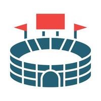 Stadium Vector Glyph Two Color Icon For Personal And Commercial Use.