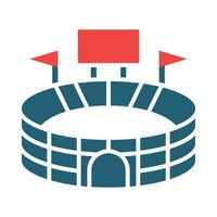 Stadium Vector Glyph Two Color Icon For Personal And Commercial Use.