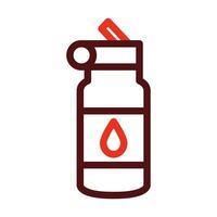 Water Bottle Vector Thick Line Two Color Icons For Personal And Commercial Use.