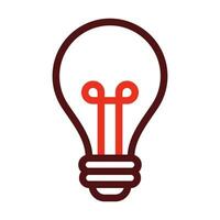 Bulb Vector Thick Line Two Color Icons For Personal And Commercial Use.