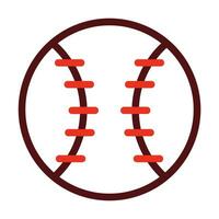 Baseball Vector Thick Line Two Color Icons For Personal And Commercial Use.