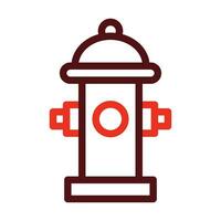 Fire Hydrant Vector Thick Line Two Color Icons For Personal And Commercial Use.