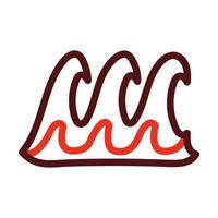 Waves Vector Thick Line Two Color Icons For Personal And Commercial Use.