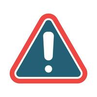 Caution Vector Glyph Two Color Icon For Personal And Commercial Use.