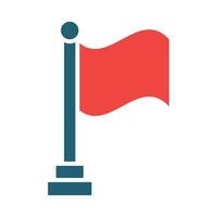 Flag Vector Glyph Two Color Icon For Personal And Commercial Use.
