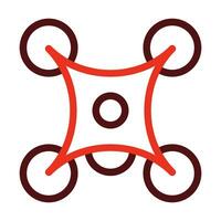 Quadcopter Vector Thick Line Two Color Icons For Personal And Commercial Use.