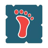 Footprints Vector Glyph Two Color Icon For Personal And Commercial Use.