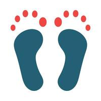 Footsteps Vector Glyph Two Color Icon For Personal And Commercial Use.
