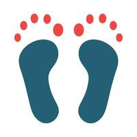 Footsteps Vector Glyph Two Color Icon For Personal And Commercial Use.