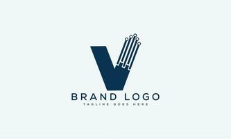 letra v logo diseño vector modelo diseño para marca.