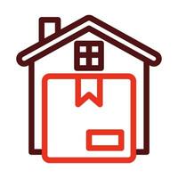 Home Delivery Vector Thick Line Two Color Icons For Personal And Commercial Use.