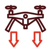 Landing Vector Thick Line Two Color Icons For Personal And Commercial Use.