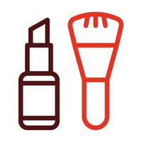 Cosmetics Vector Thick Line Two Color Icons For Personal And Commercial Use.