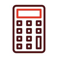 Calculator Vector Thick Line Two Color Icons For Personal And Commercial Use.