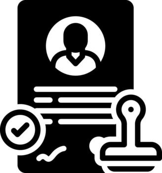 sólido icono para sello vector