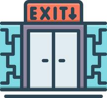 color icon for exit vector