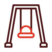 Swing Vector Thick Line Two Color Icons For Personal And Commercial Use.