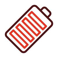 Battery Vector Thick Line Two Color Icons For Personal And Commercial Use.