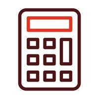 Calculator Vector Thick Line Two Color Icons For Personal And Commercial Use.