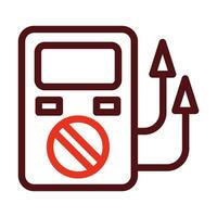 Tester Vector Thick Line Two Color Icons For Personal And Commercial Use.