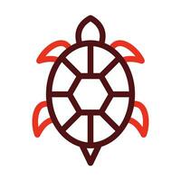 Turtle Vector Thick Line Two Color Icons For Personal And Commercial Use.