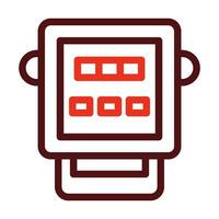 Meter Vector Thick Line Two Color Icons For Personal And Commercial Use.