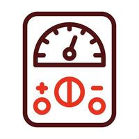 Voltage Indicator Vector Thick Line Two Color Icons For Personal And Commercial Use.